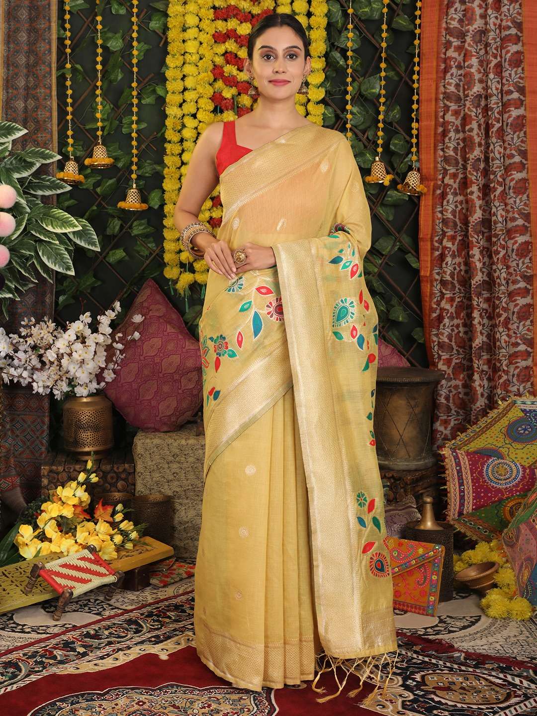 bt 57 Avyukta series 1001 to 1003 linen cotton saree in wholesale surat