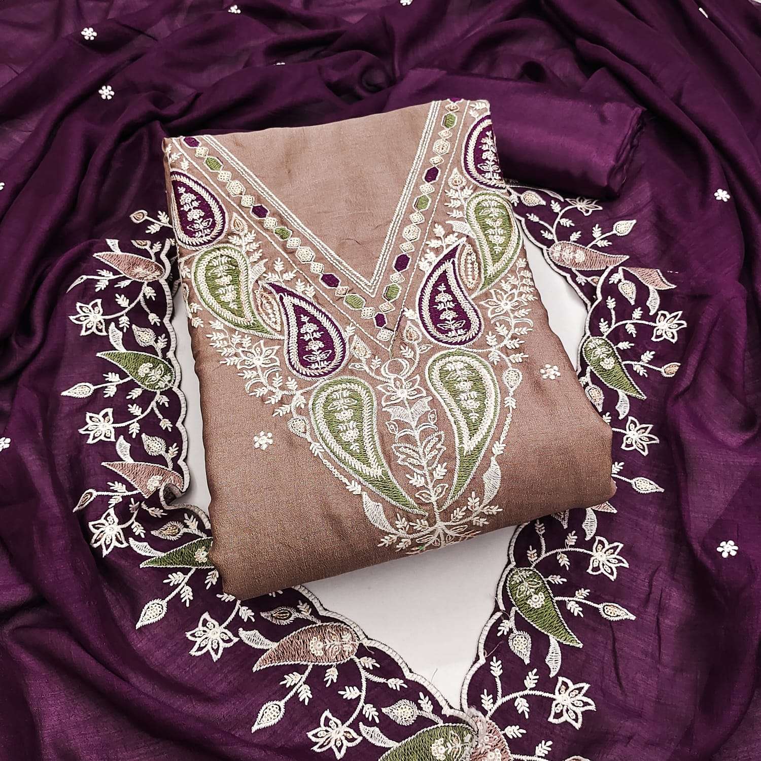 BT 57 VICHITRA SILK WITH MULTI WORK SALWAR KAMEEZ IN WHOLESALE SURAT