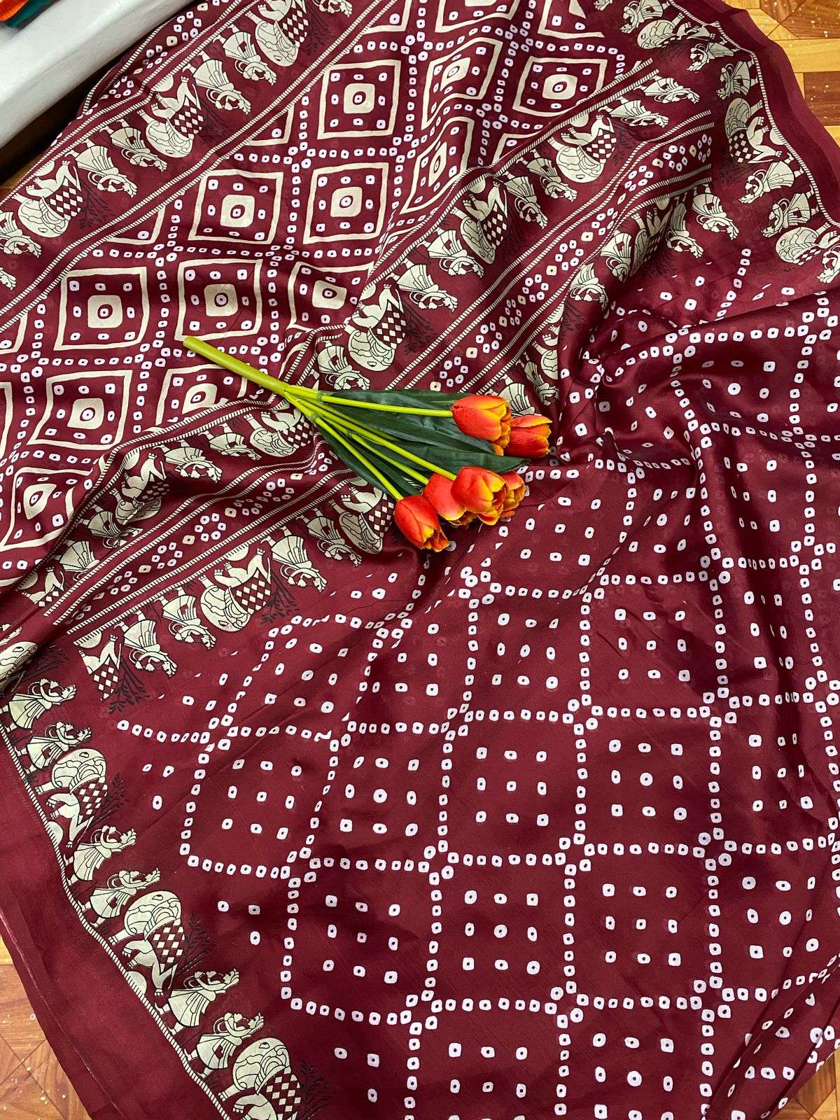 BT BANDHANI Art Silk Wholesale Saree