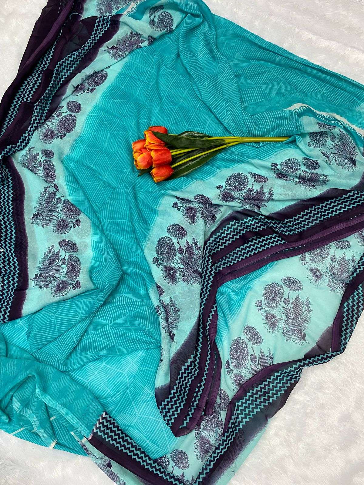 BT - NIHARIKA Georgette Printed Wholesale Saree 