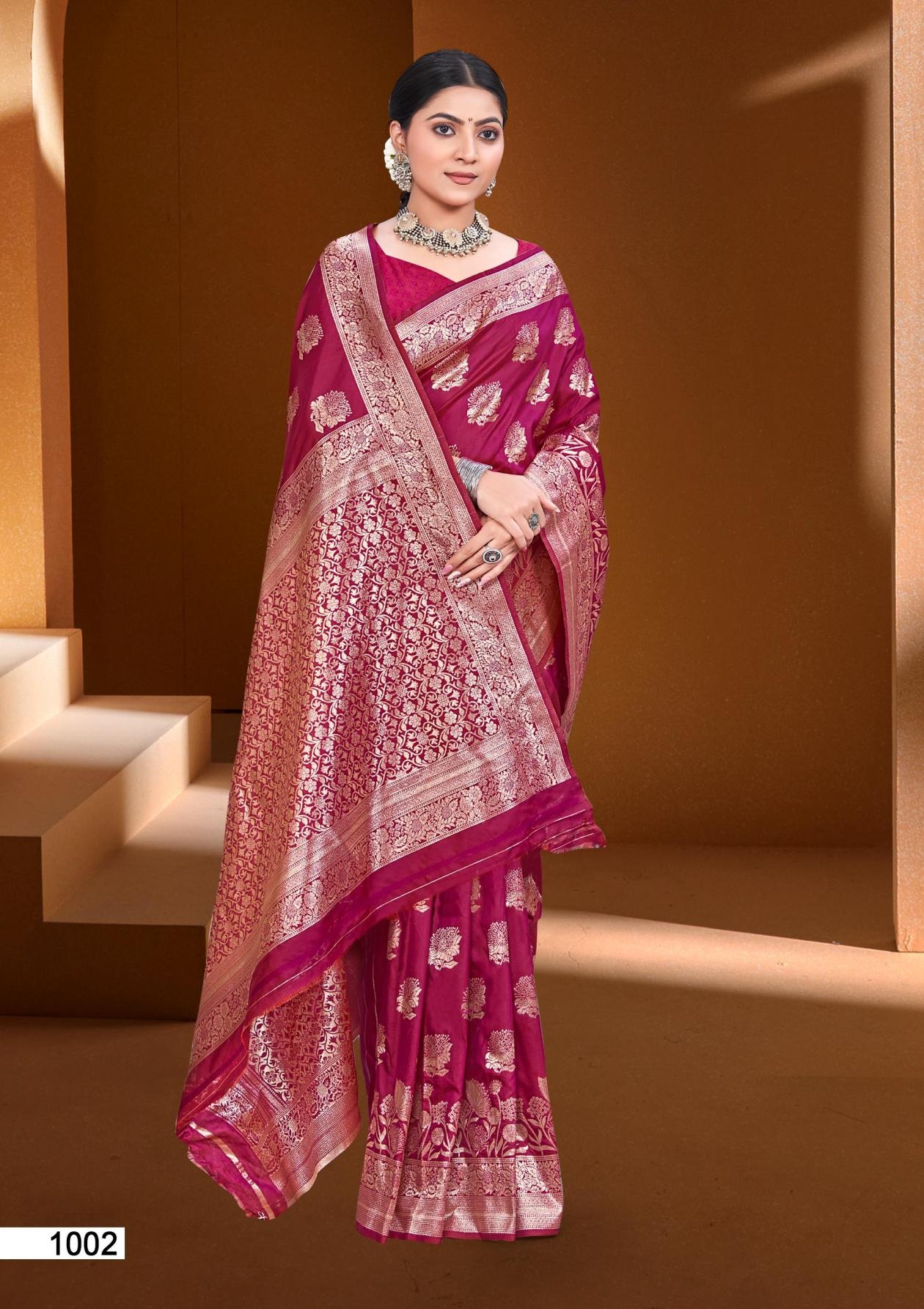 BUNAWAT Tango series 1001 to 1006 SIlk Sangam Prints Silk Woven Work Traditional Saree in wholesale surat