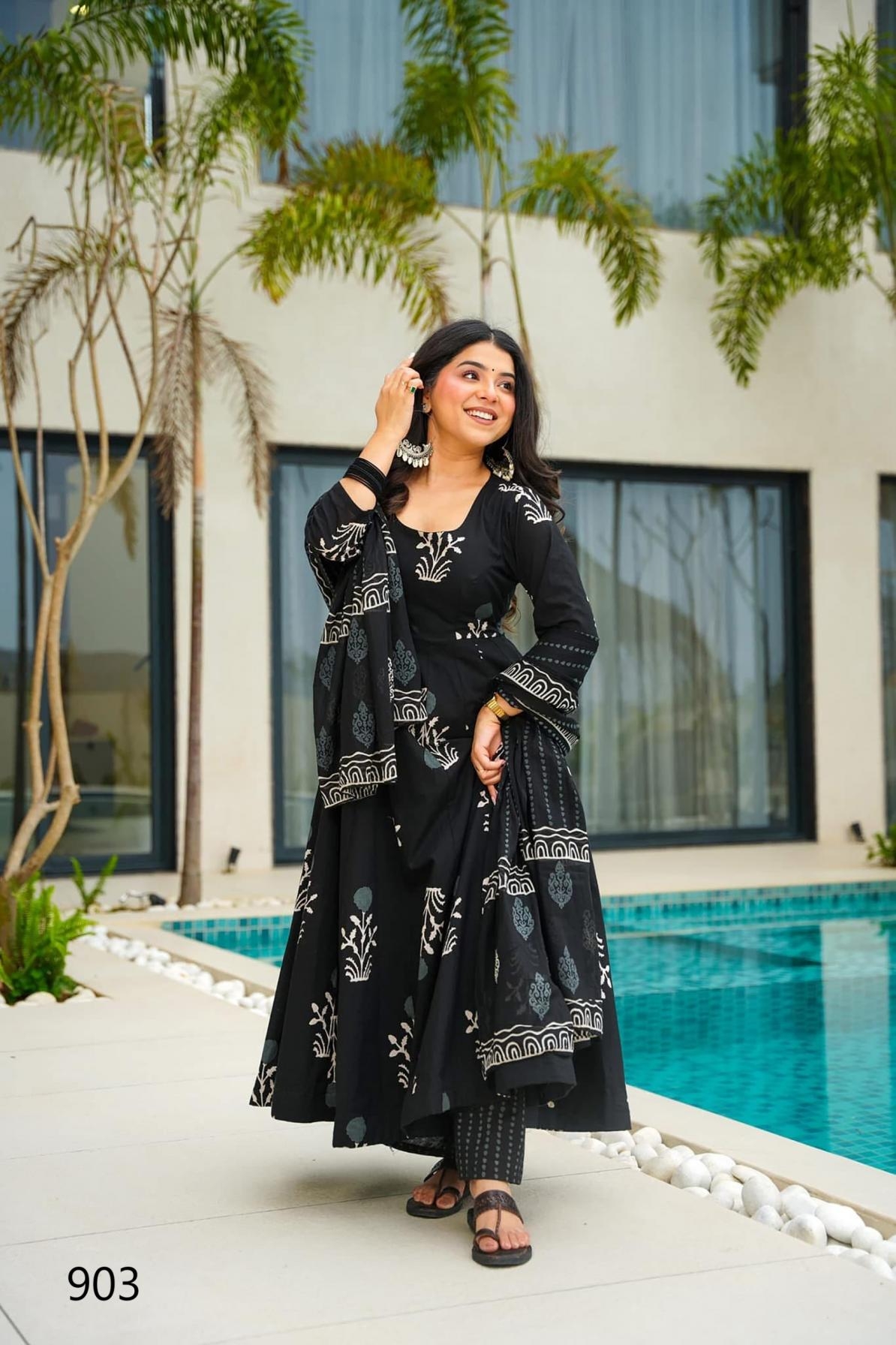 clora vol 9 mal series 901 to 907 cotton readymade plus size kurti plazzo with dupatta in wholesale surat
