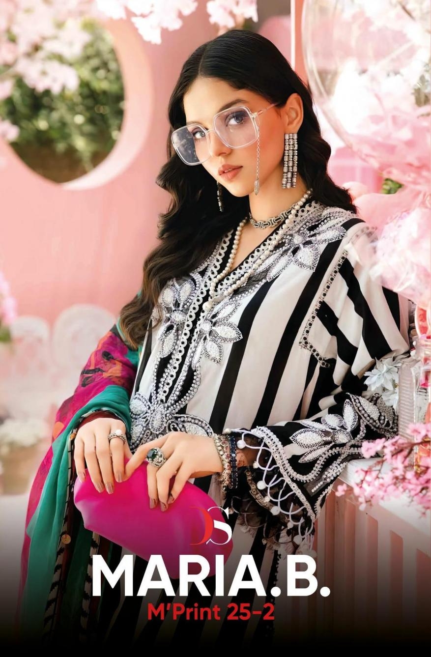 deepsy maria b mprint 25 vol 2 series 1331 to 1338 cotton pakistani print suit in wholesale surat
