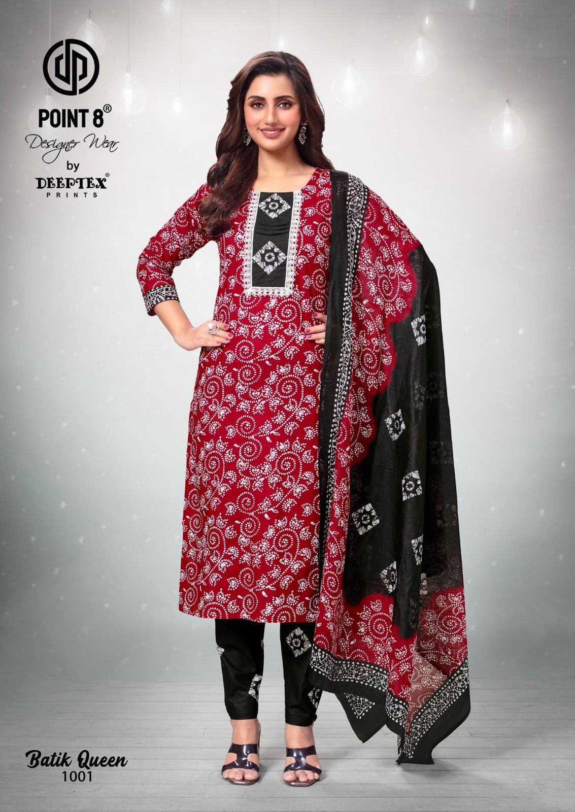 Deeptex Batik Queen Vol-1 series 1001 to 1010 Pure Cotton Batik Printed Kurti Pant With Dupatta in wholesale surat