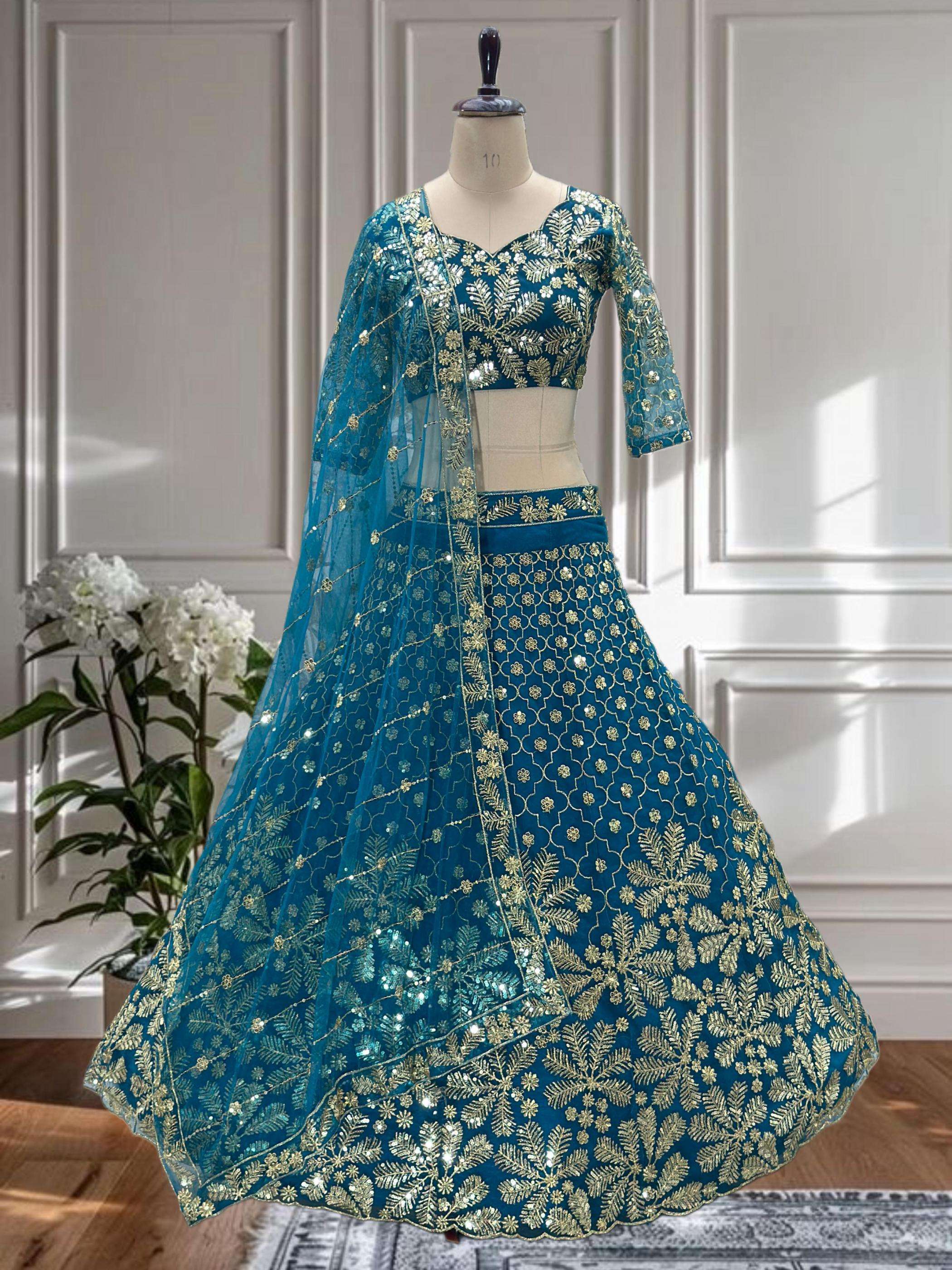 dvd 5133 amazing net half saree lehenga choli in wholesale surat