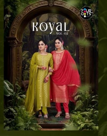 fourdost koyal vol 2 series 18191 to 18196 viscose muslin jacquard elegance suit in wholesale surat