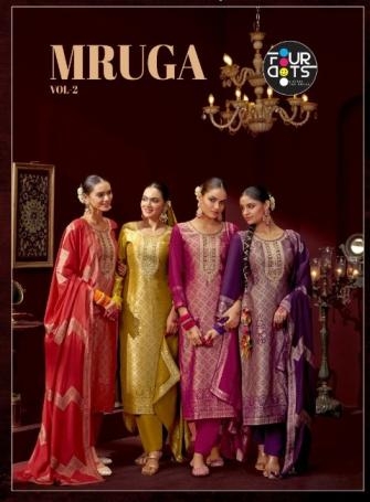 fourdots mruga vol 2 series 1911 to 1914 attractive viscose muslin jacquard salwar kameez in wholesale surat