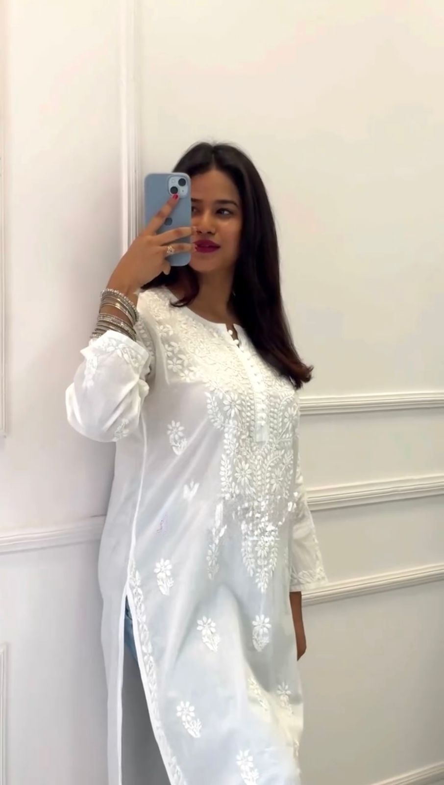 Foux Gorgette code 5906 Soft Micro Cotton Fabric kurti in wholesale surat