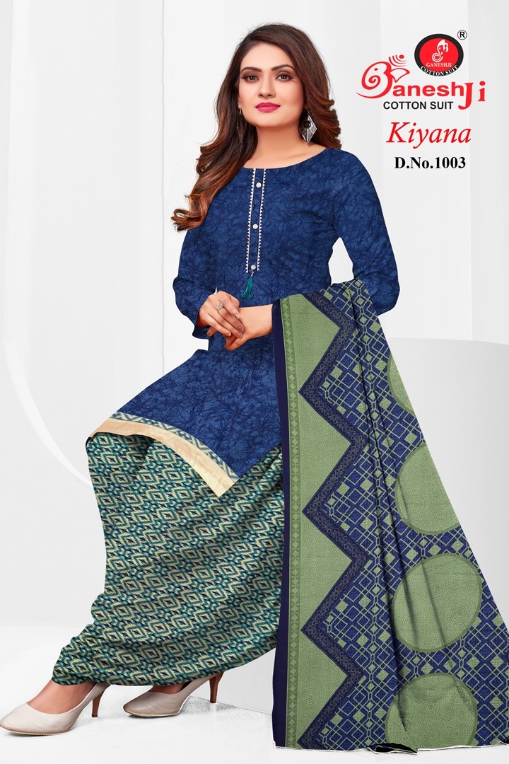 Ganeshji Kiyana Vol-2 series 1001 to 1010 Soft Cotton Print salwar kameez in wholesale surat