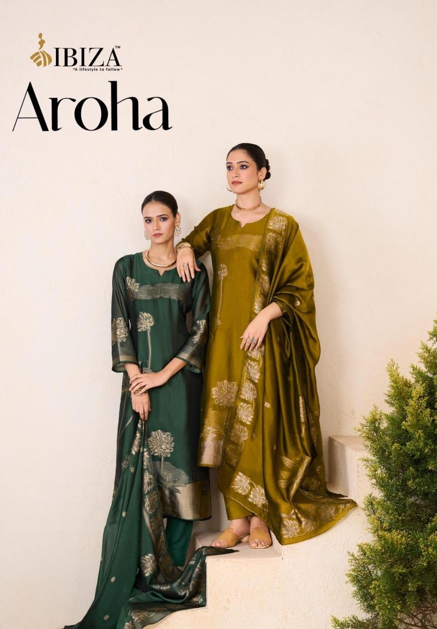 ibiza aroha series 2471 to 2474 banglory silk jacquard unstitch salwar kameez in wholesale surat