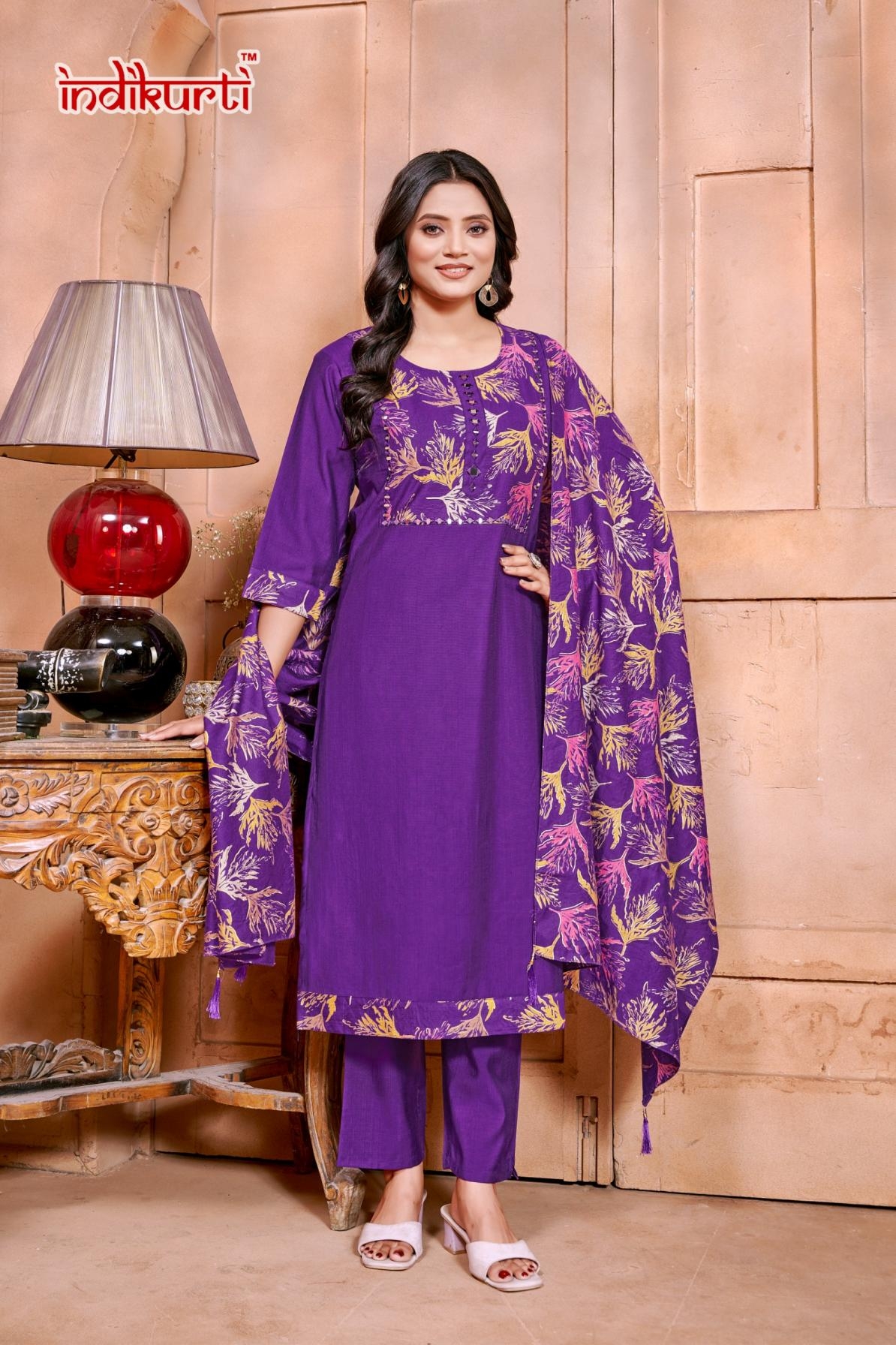 indikurti payal vol 2 gadwal vertican combo set readymade suit in wholesale surat