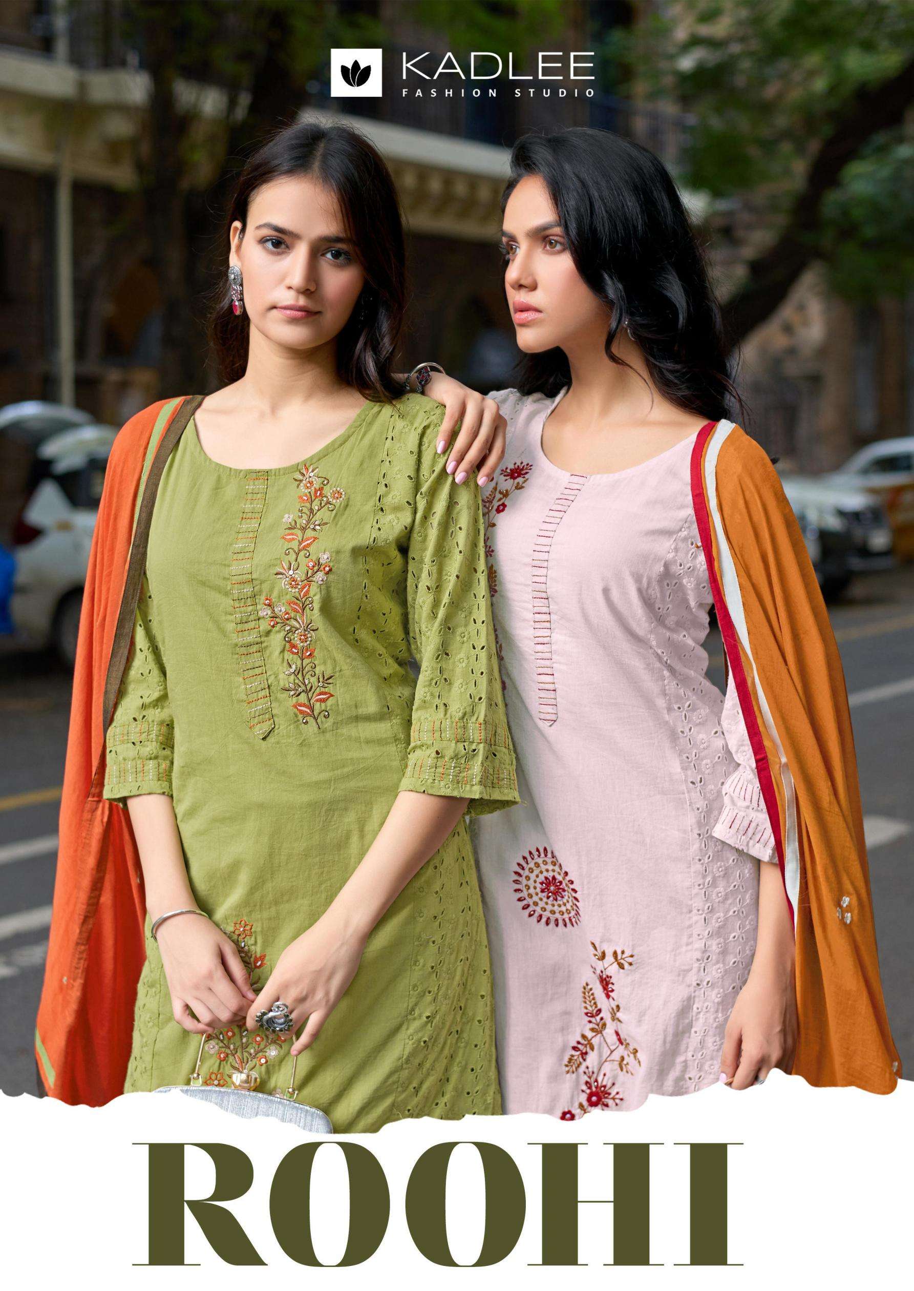 kadlee roohi series 2001 to 2004 shifli cotton readymade fancy suit in wholesale surat