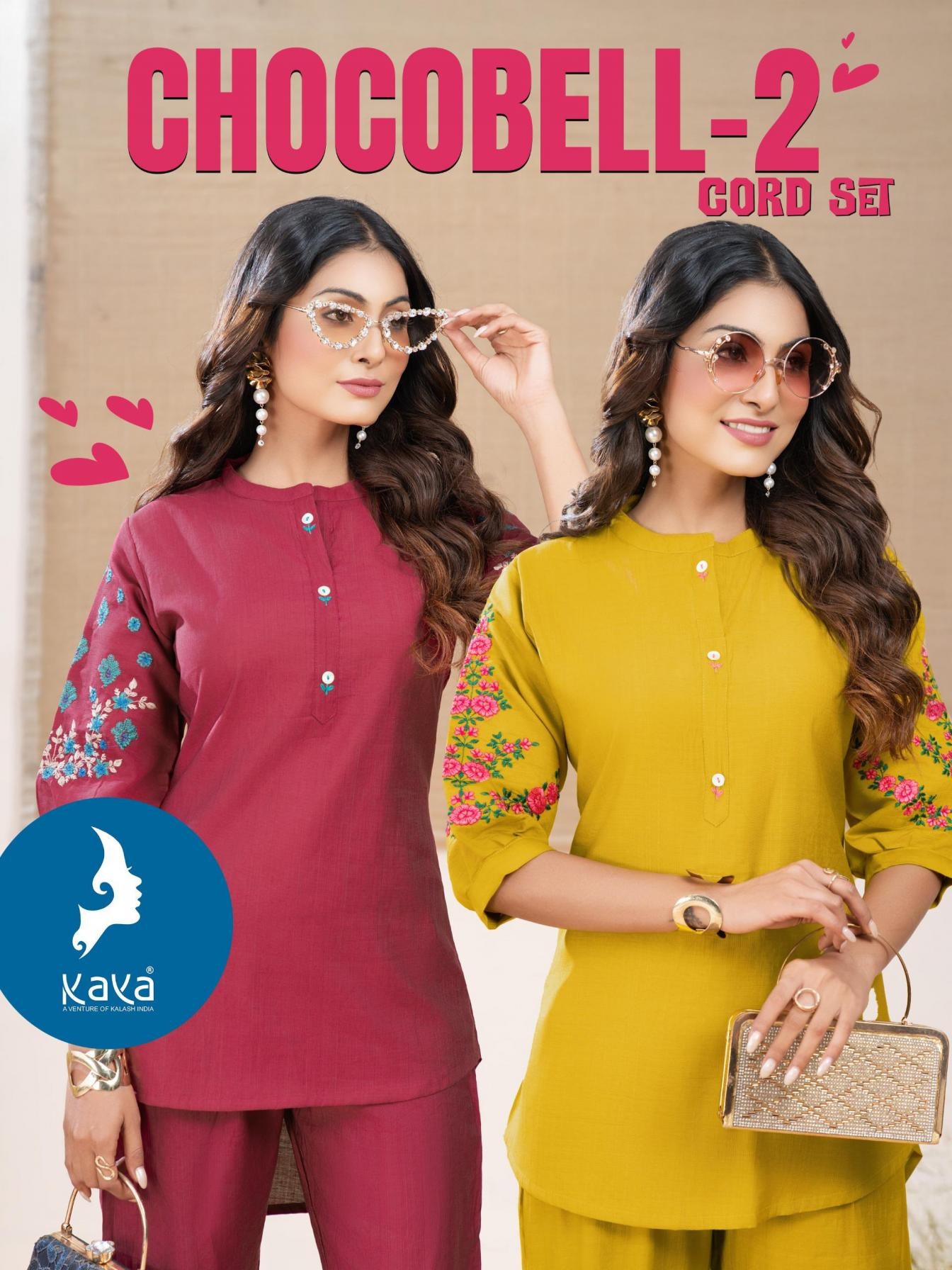 kaya chocobell vol 2 series 01 to 06 vertican hit design readymade co-ord set in wholesale surat