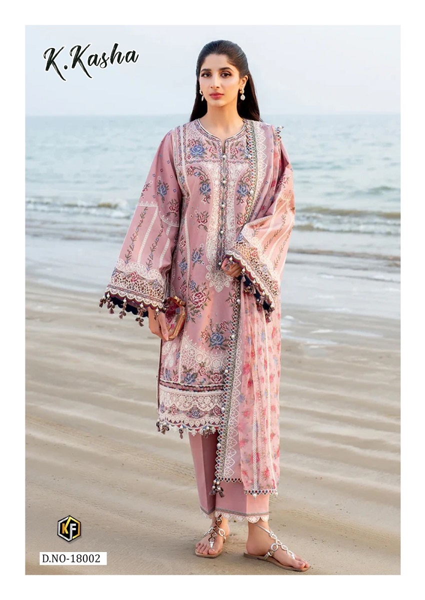 Keval K Kasha Vol-18 series 18001 to 18006 Pure Cotton Printed salwar kameez in wholesale surat