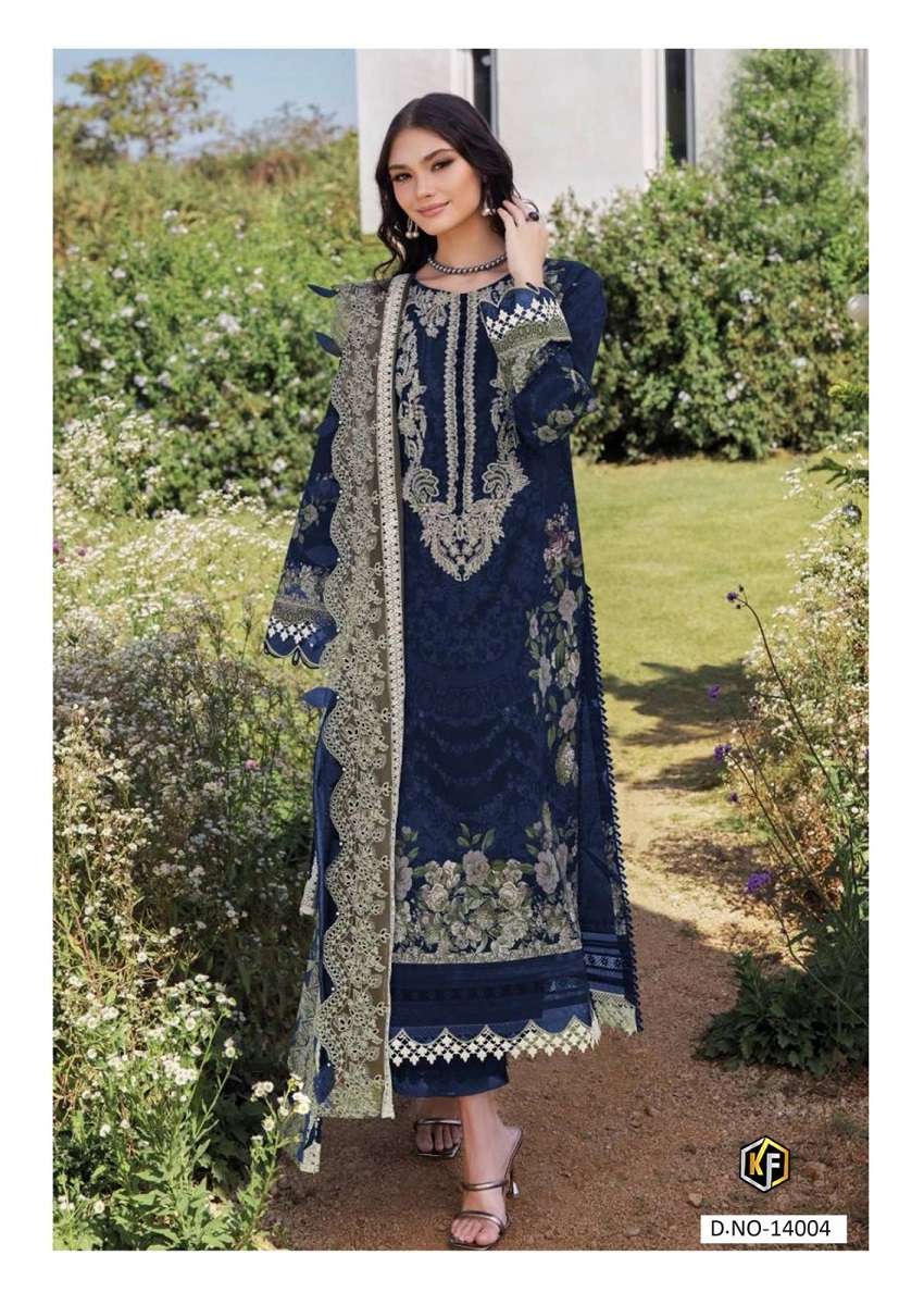 Keval Nx.Hit Vol-14 series 14001 to 14006 Pure Lawn Cotton Printed Karachi Readymade Kurti Pant With Dupatta in wholesale surat