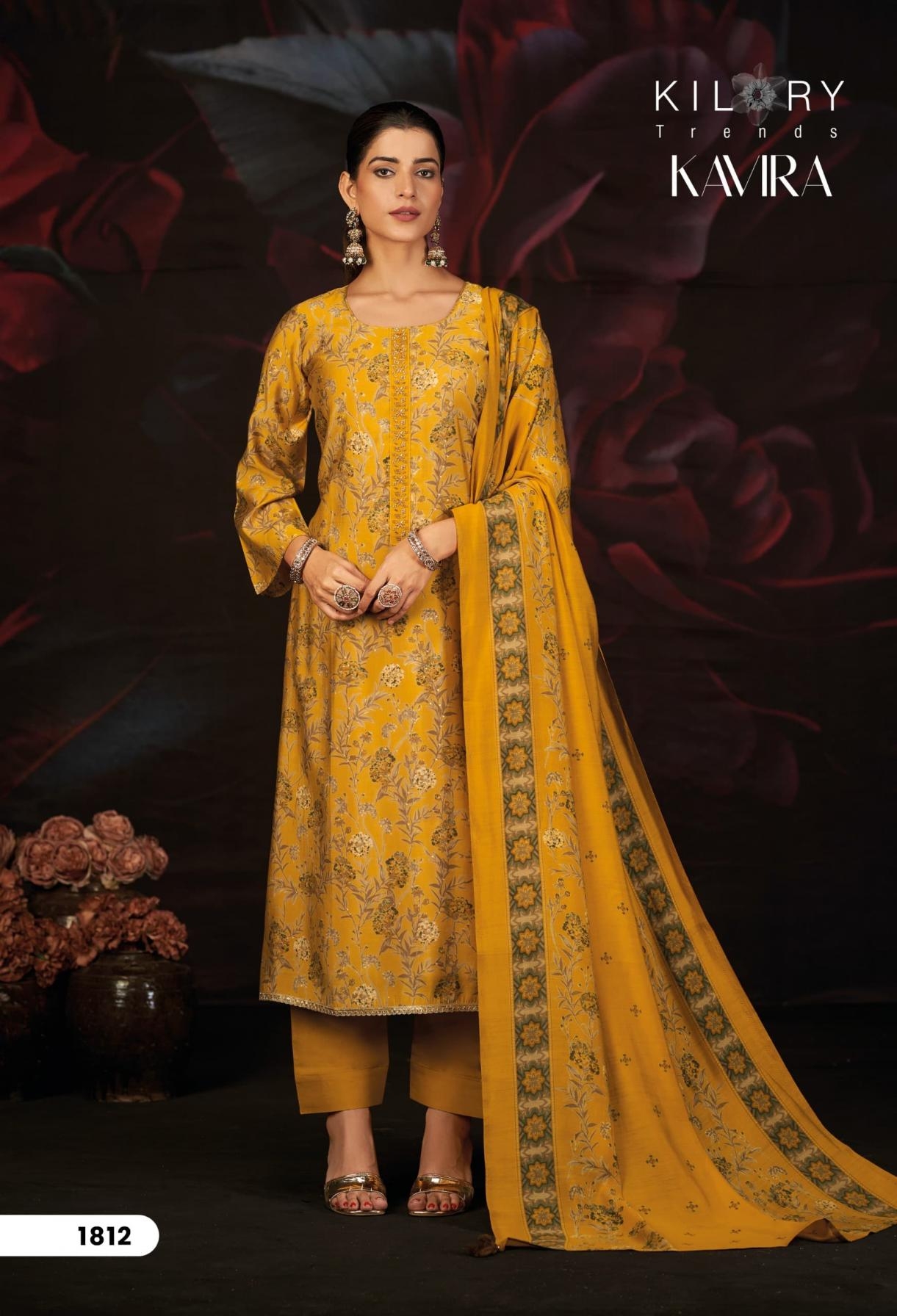 kilory trends kavira trendy series 1811 to 1814 muslin silk salwar kameez in wholesale surat