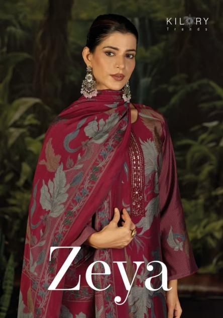 kilory trends launch zeya series 1791 to 1794 fashionable muslin silk salwar kameez in wholesale surat