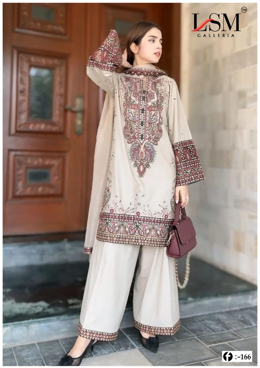 Lsm Firdous Queen Vol-16 series 161 to 166 Pure Heavy Lawn Print Karachi style salwar kameez in wholesale surat