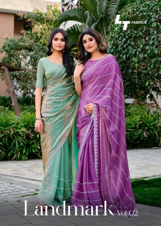 lt fashion landmark vol 2 series 201 to 206 malai silk luxurious sarees in wholesale surat