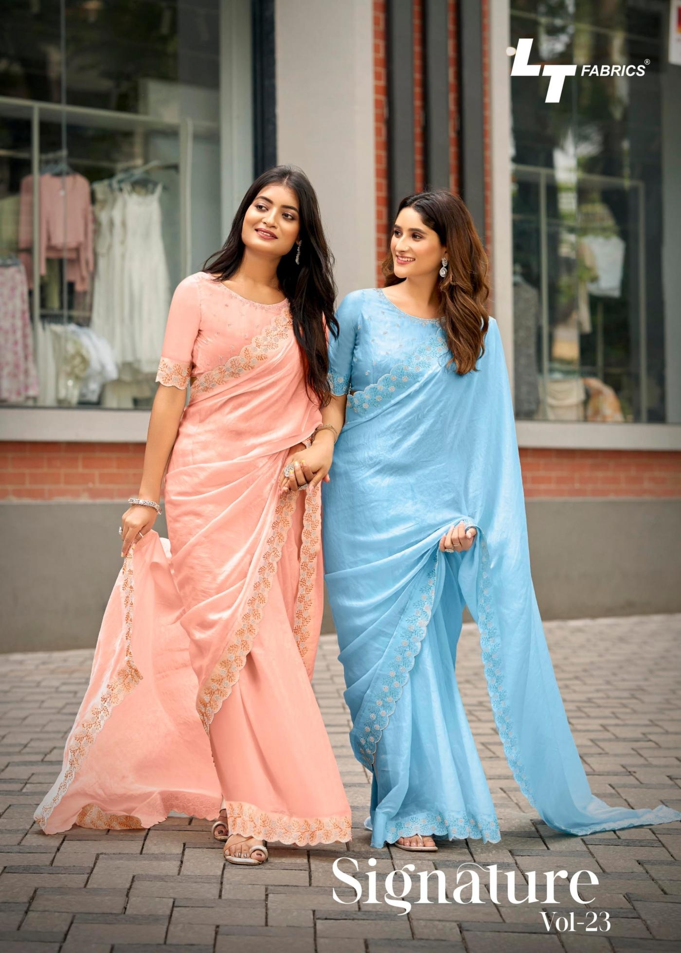 lt fashion signature vol 23 series 2301 tro 2306 malai silk fancy sarees in wholesale surat