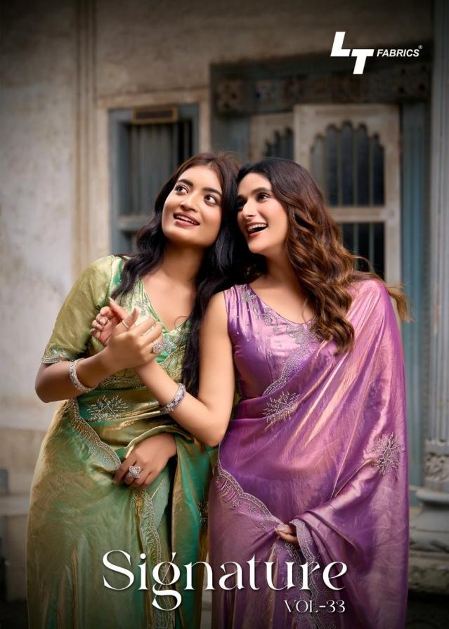 lt fashion signature vol 33 series 3301 to 3306 malai silk gorgeous look sarees in wholesale surat