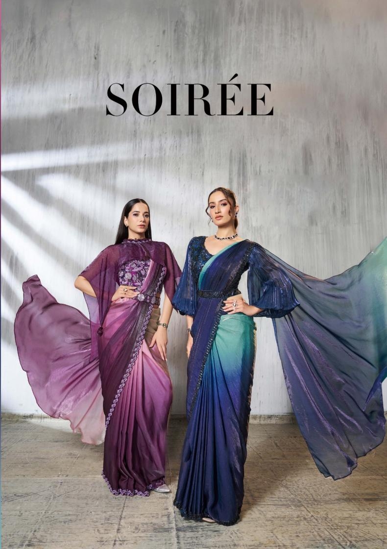 mahotsav mohmanthan 25600 soiree series 25601 to 25609 two tone satin silk stylish one minute saree in wholesale surat