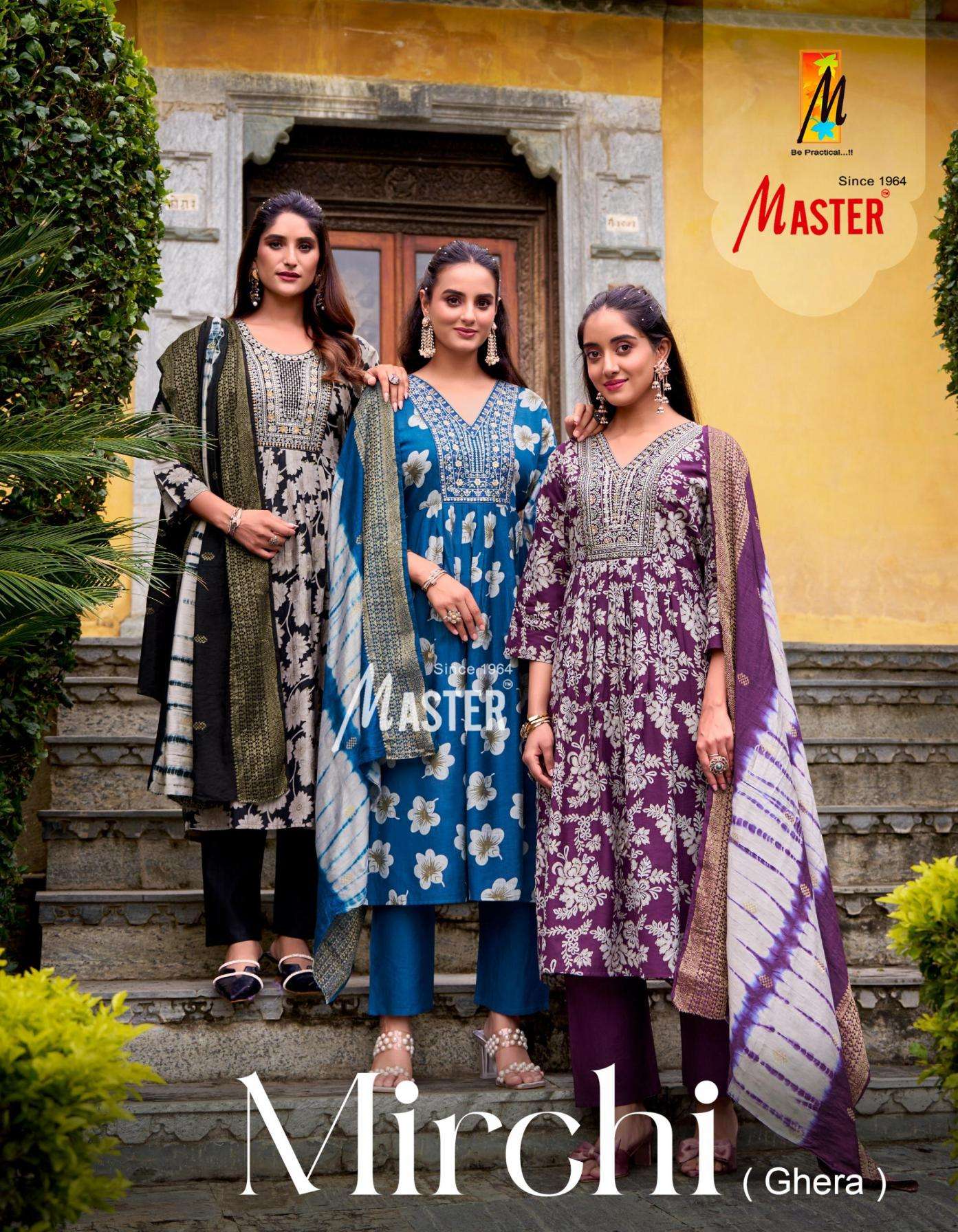 master mirchi ghera vol 1 series 1001 to 1008 vertican print readymade casual suit in wholesale surat