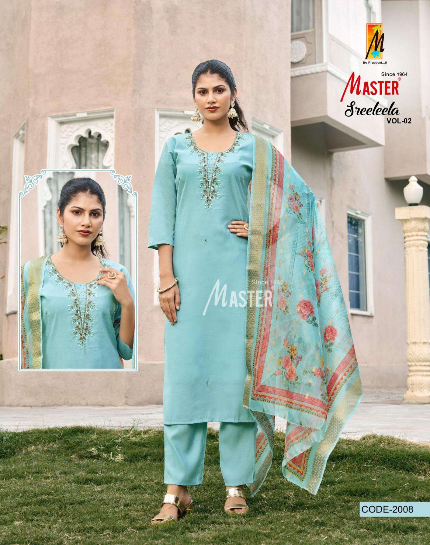 master sreeleela vol 2 series 1001 to 1008 roman silk readymade attractive suitmin wholesale surat