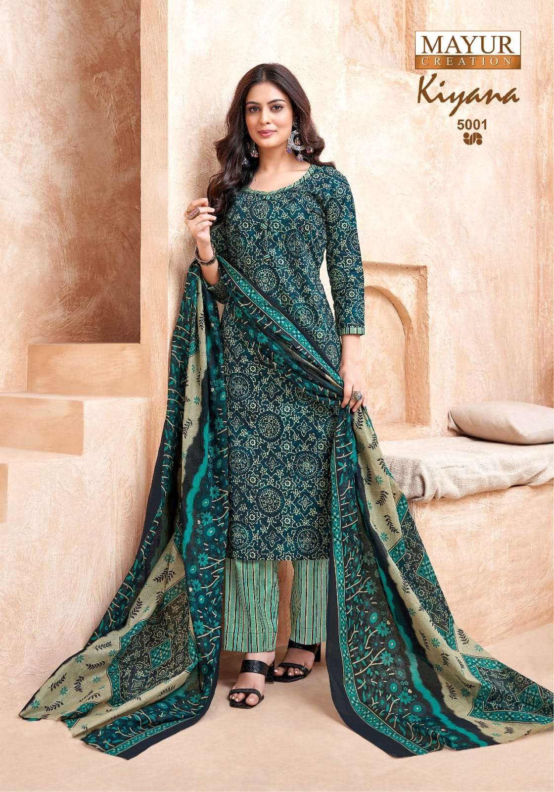 Mayur Kiyana Vol-5 series 5001 to 5010 Pure Cotton Printed  Kurti Pant With Dupatta in wholesale surat