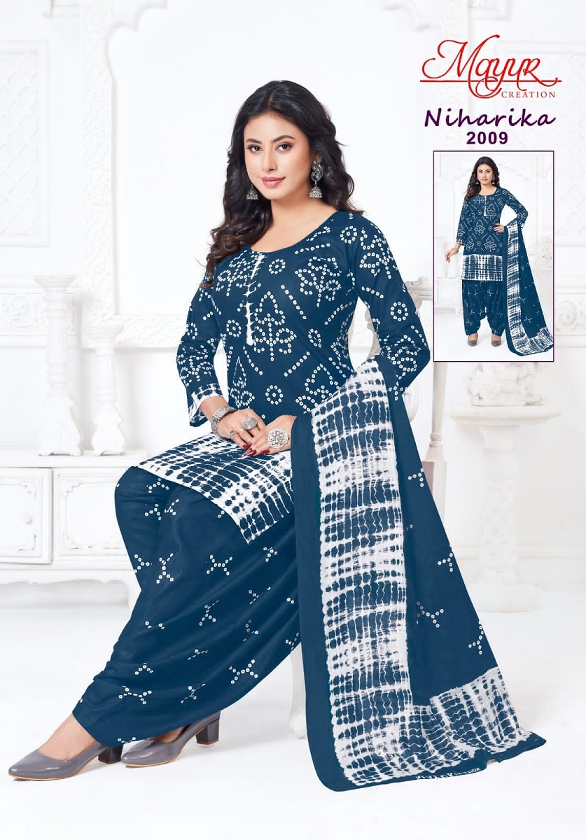 Mayur Niharika Vol-2 series 2001 to 2010 Pure Cotton Printed salwar kameez in wholesale surat