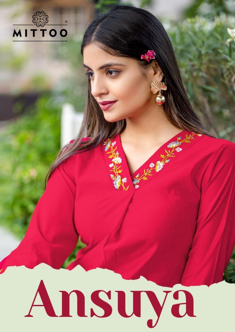mittoo ansuya series 2001 to 2006 gadhawal fab thread work readymade kurti with pair in wholesale surat