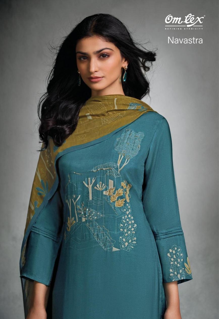 om tex navastra series 7921 A to Dpopular design pakiza silk suit in wholesale surat
