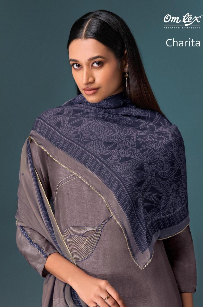 omtex charita series 8101A to 8101D prestine silk advanced salwar kameez in wholesale surat