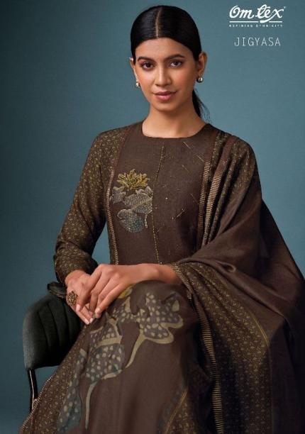 omtex jigyasa series 7731 A to 7731 D pakiza silk unstitched suits in wholesale surat