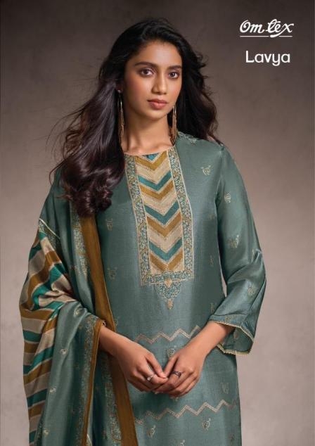 omtex lavya series 7891 A to D rubina silk jacquard hit design salwar kameez in wholesale surat