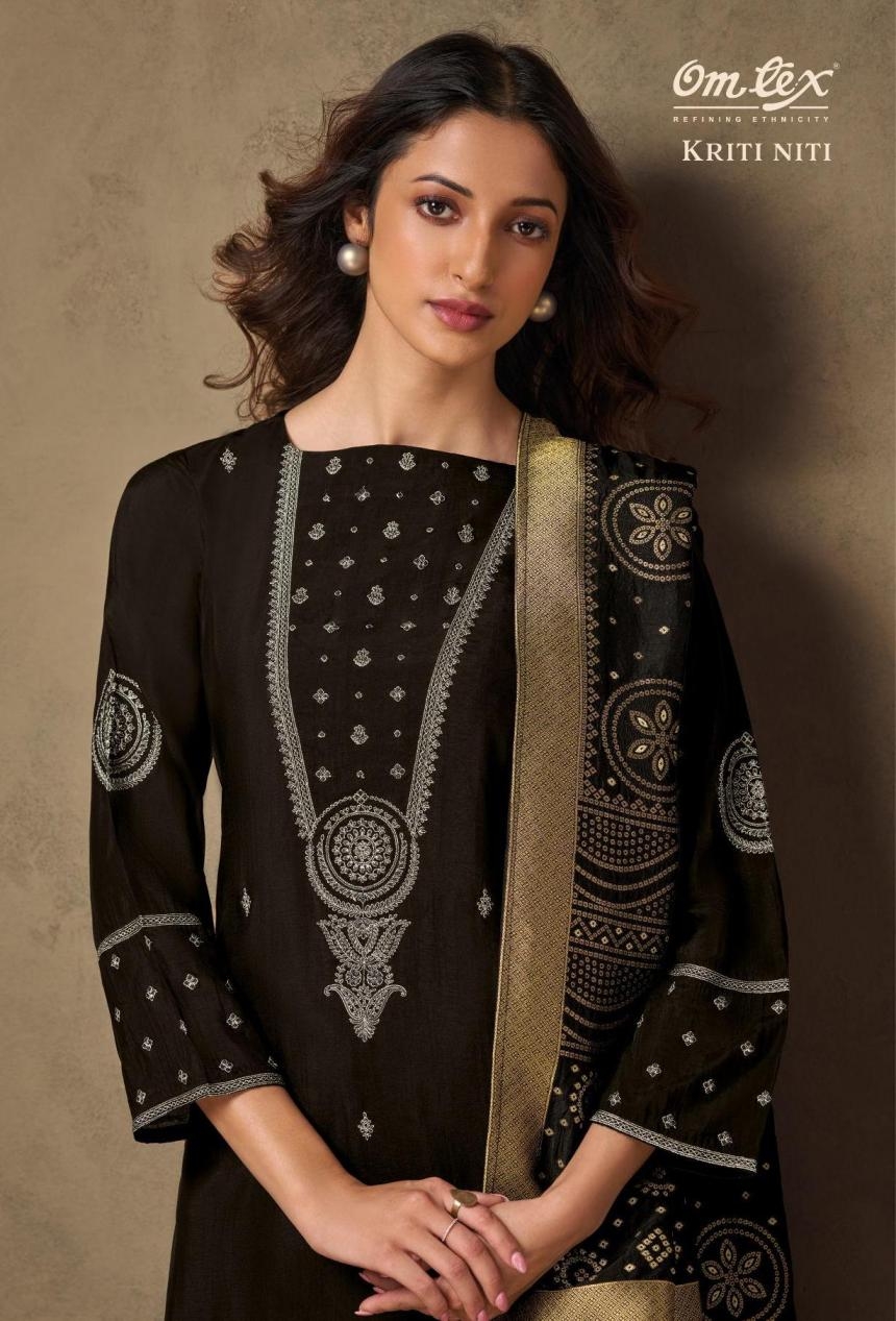 omtex presents kriti niti 2095 amazing rubina silk suit in wholesale surat