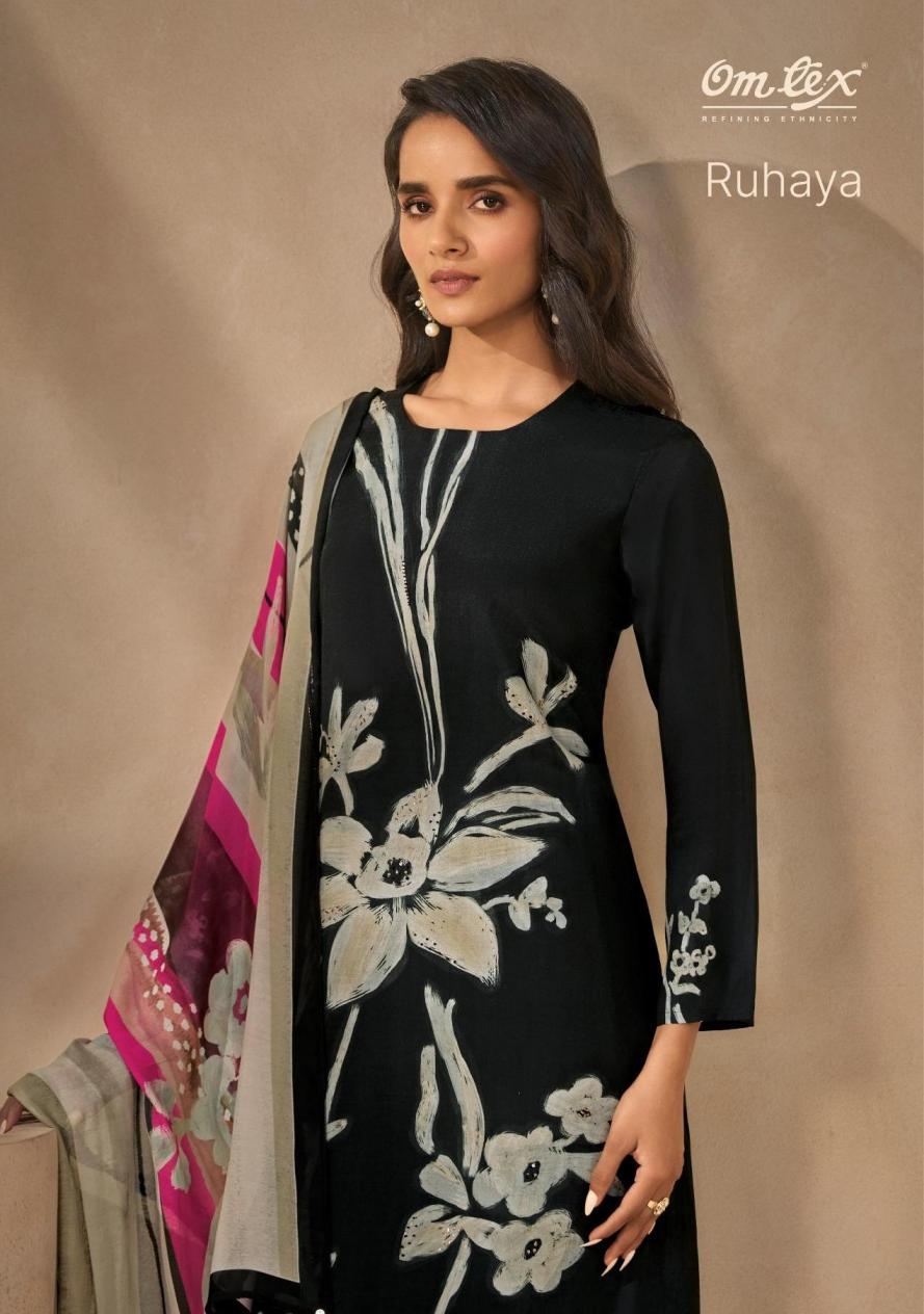 omtex ruhaya series 8251 A to d pakiza silk modern salwar kameez in wholesale surat
