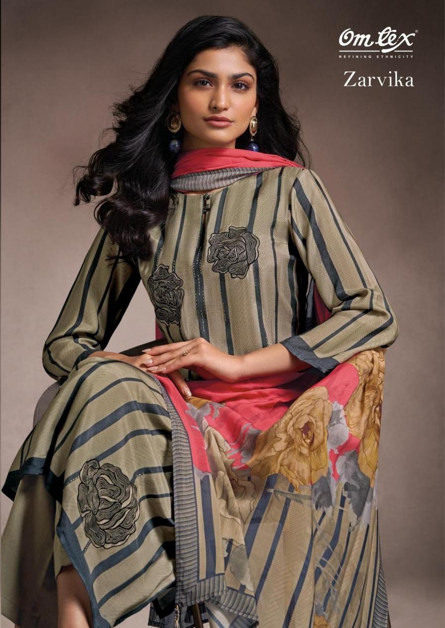 omtex zarvika series 7981 A to C colour addition pakiza silk salwar kameez in wholesale surat