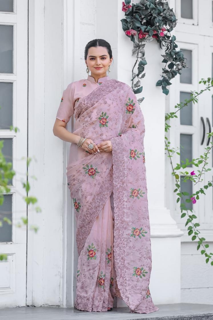 pr clothing ankita shiny zari chiffon hit design sarees in wholesale surat