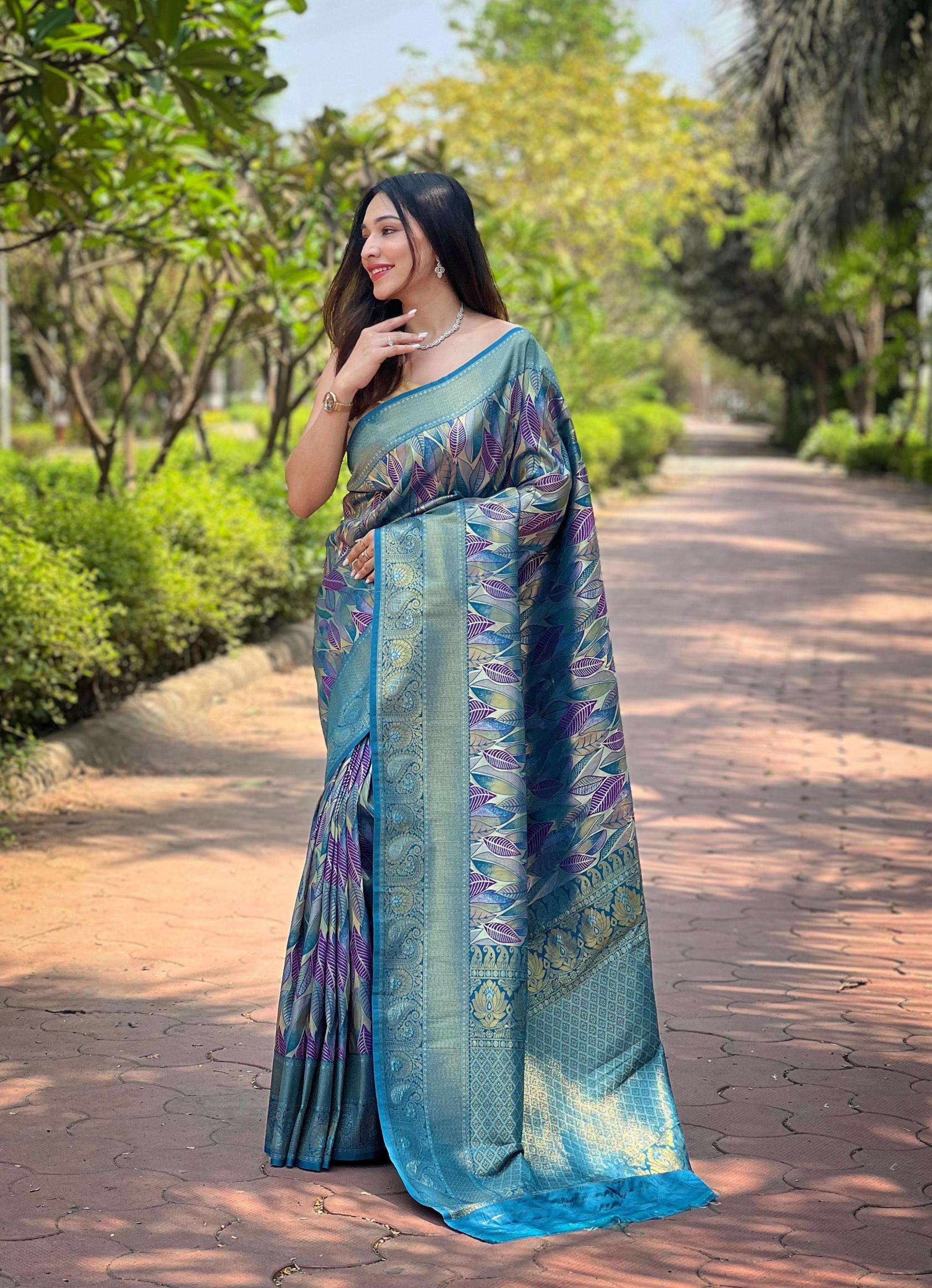 pr clothing anushka trendy kanchipattu silk saree in wholesale surat