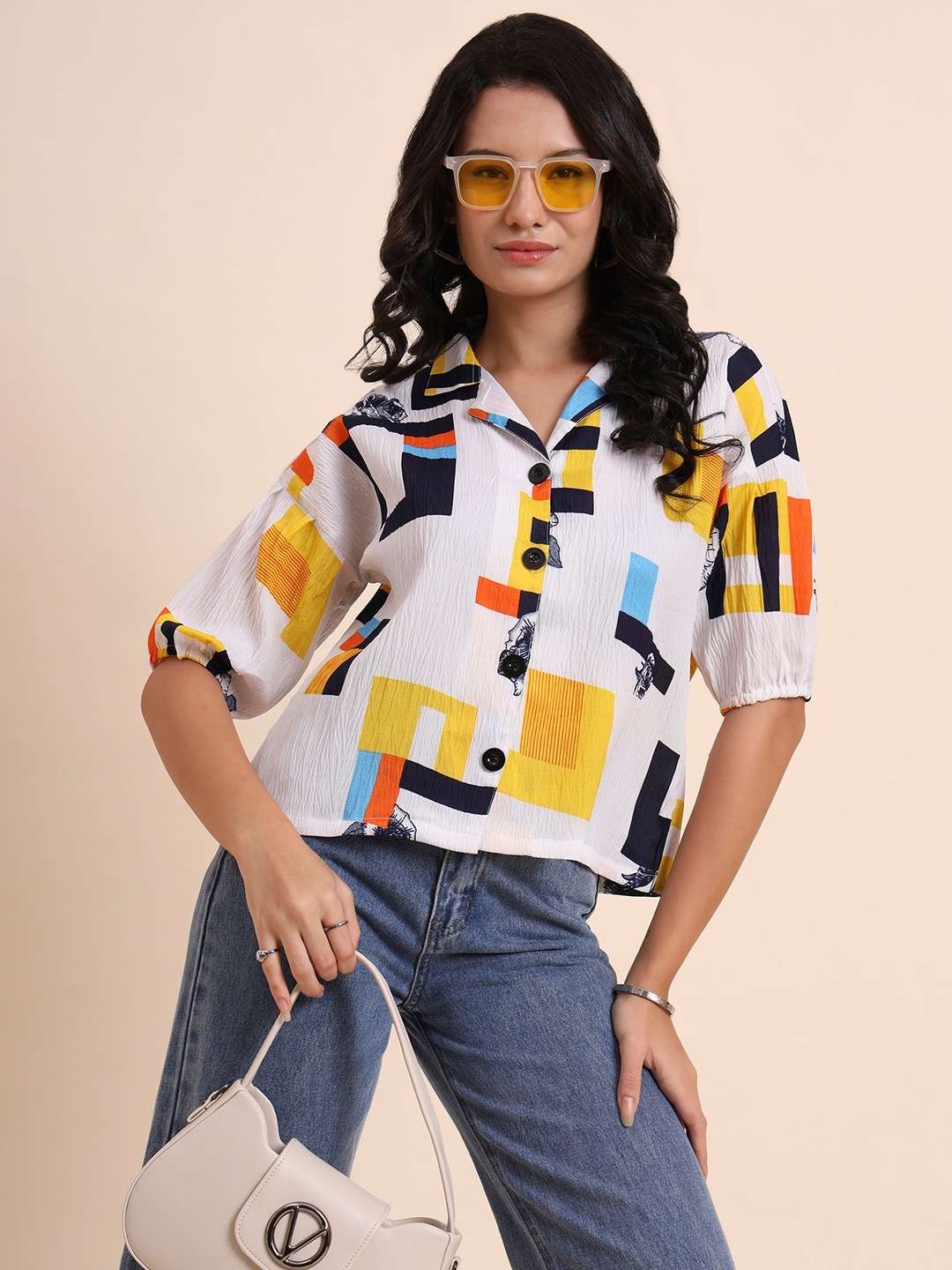 pr clothing crocks vol 8 delta print western readymade boxy shirt in wholesale surat