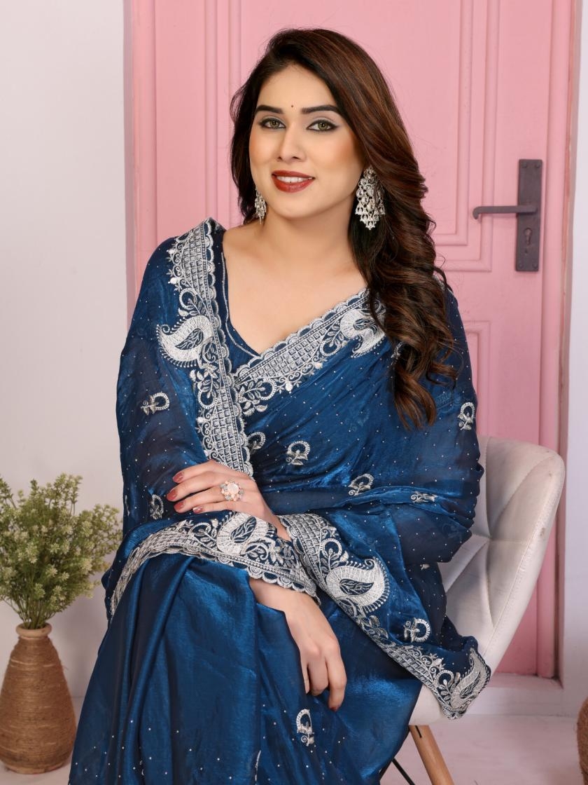 pr clothing hammers vol 4 frendy chiffon luxurious sarees in wholesale surat