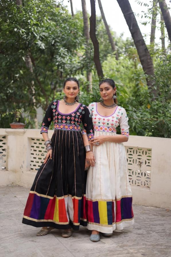 pr clothing lw 9272 readymade roman designer navratri gown in wholesale surat