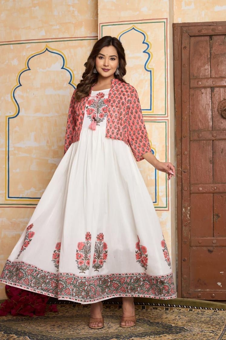 pr clothing modern amazing readymade cotton mul mul flair combo gowns in wholesale surat