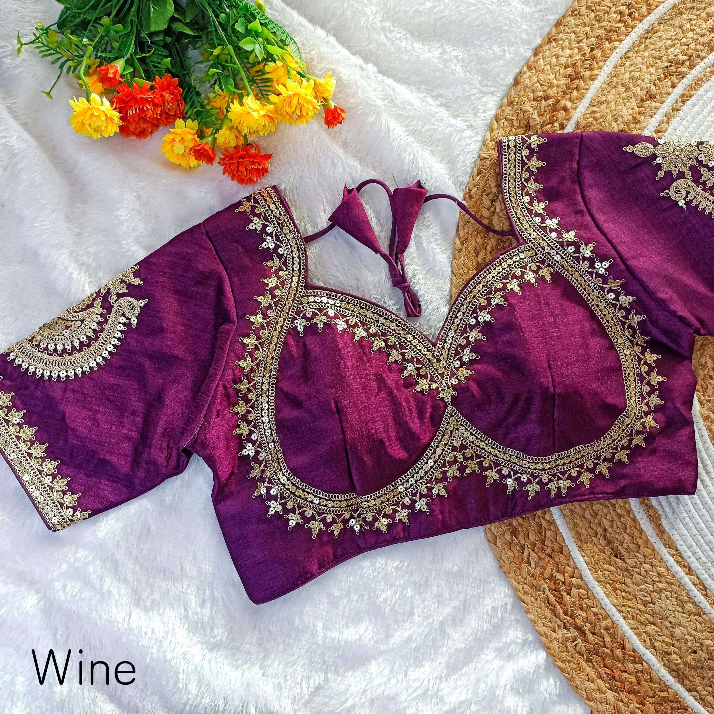 pr clothing mumtaz vol 2 readymade vichitra silk designer blouse in wholesale surat