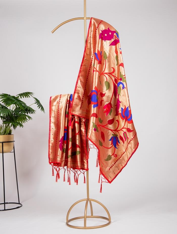 pr clothing nnk4015 weaving jacquard paithani unique colours dupatta in wholesale surat