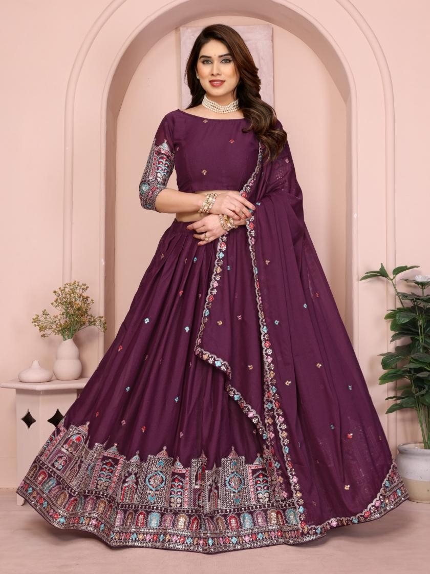 pr clothing tajmahel half saree star georgette stitch lehenga unstitch blouse in wholesale surat