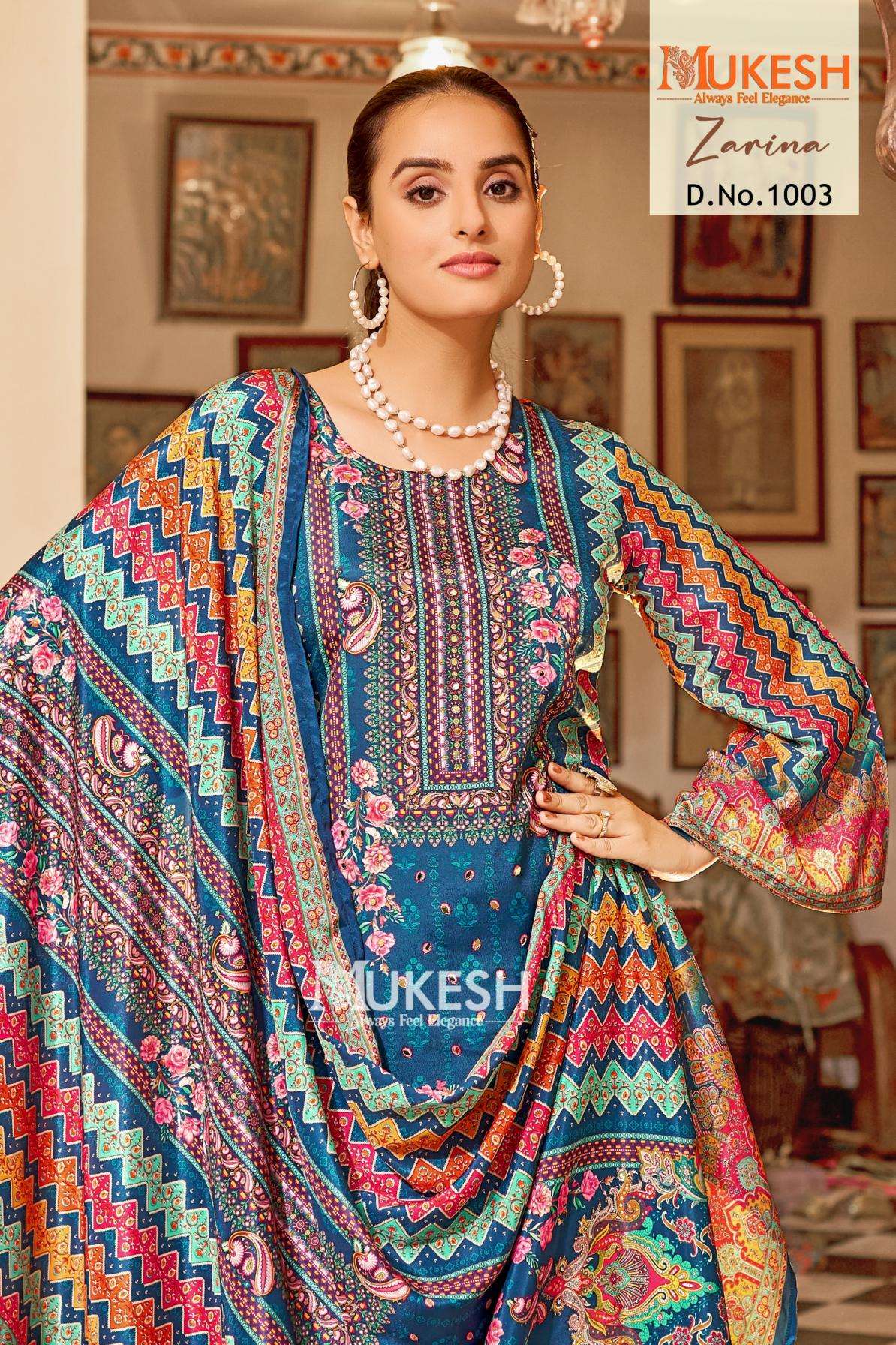 pr clothing zarina series 1001 to 1006 crape silk readymade modern pakistani salwar kameez in wholesale surat