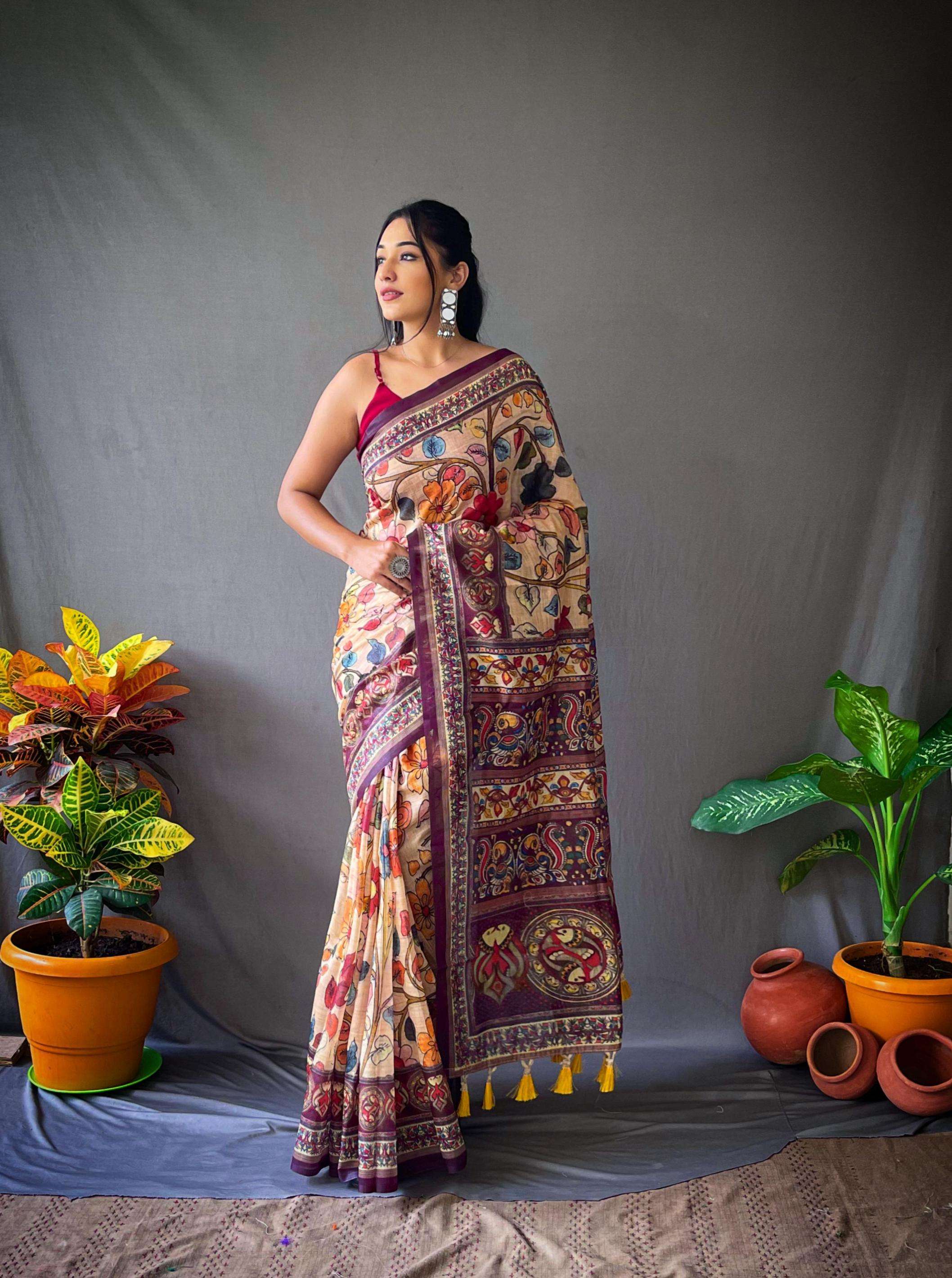 pr kalamkari vol 1 cotton trendy sarees wholesale surat