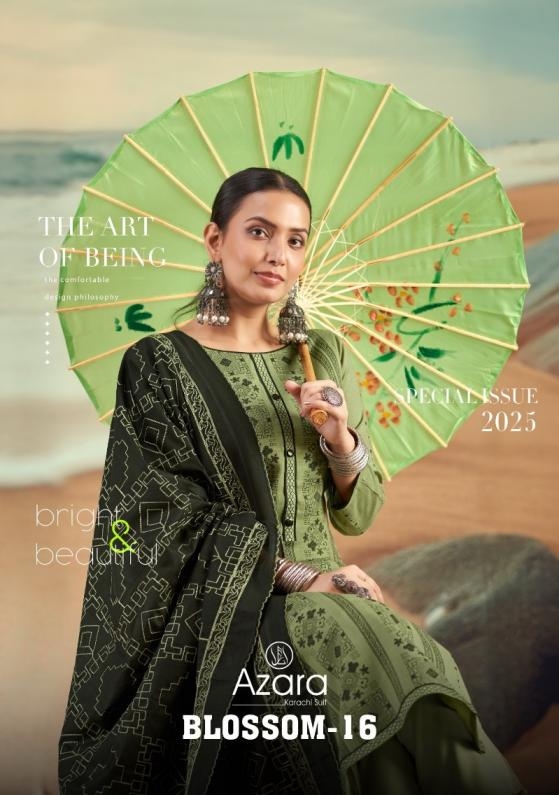 radhika fashion blossom vol 16 series 113001 to 113004 azara cotton amazing salwar kameez in wholesale surat